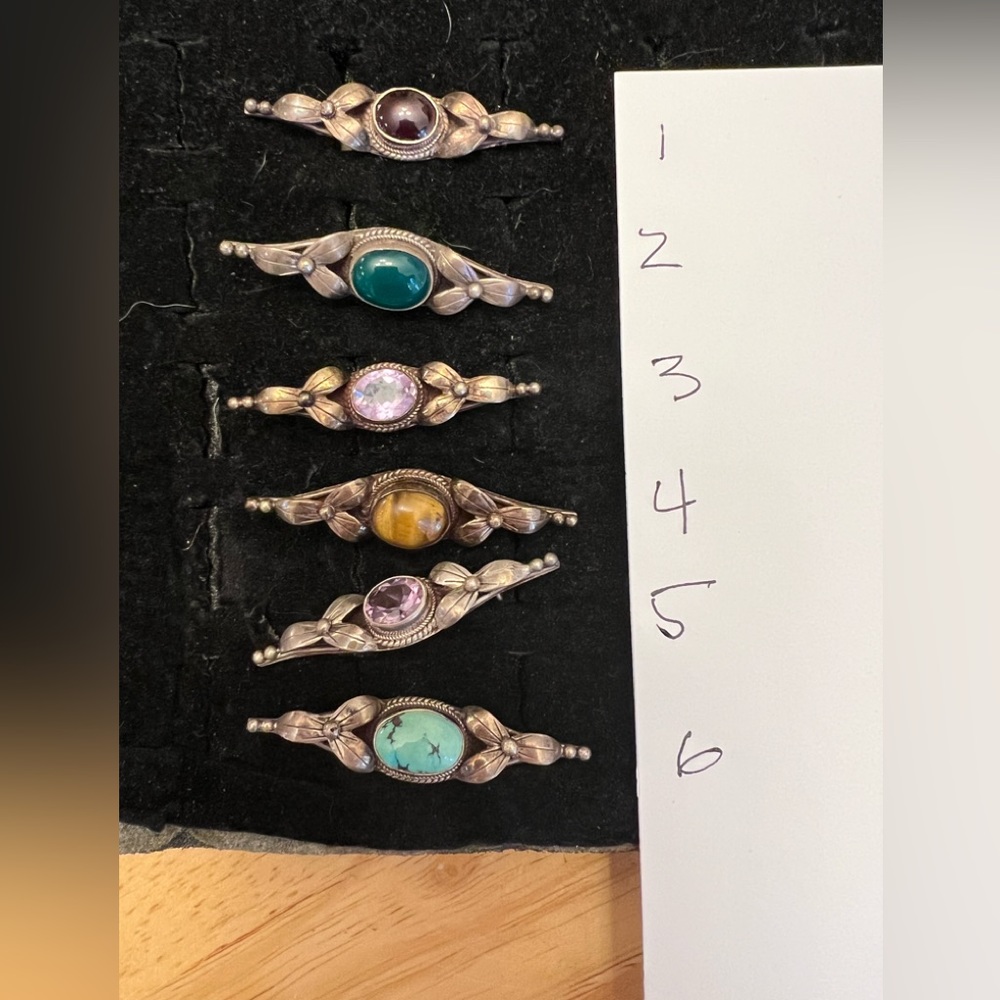 Nepal 925 silver lapel pins $8 per  pin. Let he know number/color, 6 is sold out